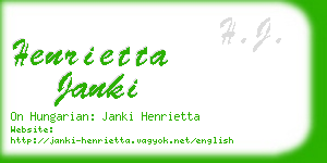 henrietta janki business card